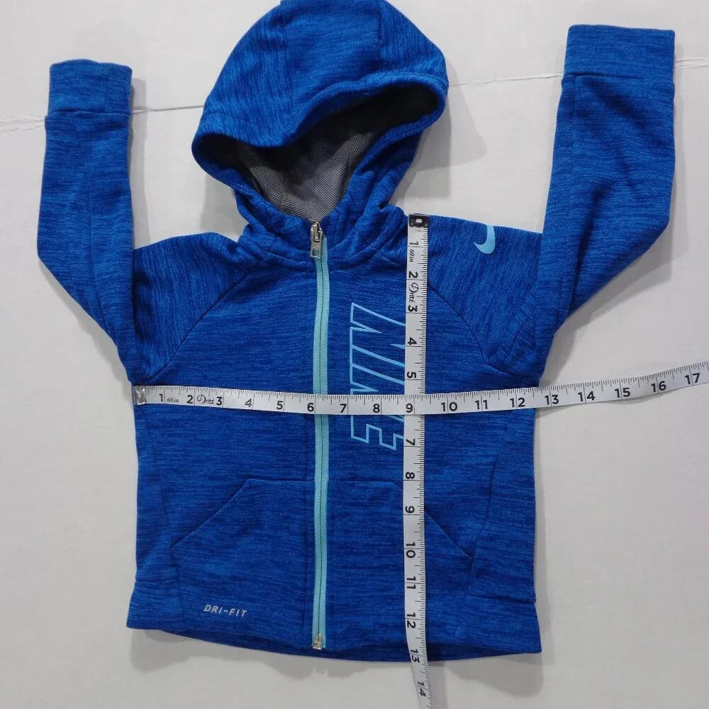 NIKE DRI-FIT ‎ Toddler Boy's Full Zip Hooded Pocket Athletic Jacket Navy Size 2T